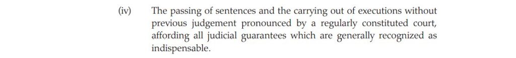Rome Statute Article 8 (2)(c)(iv)