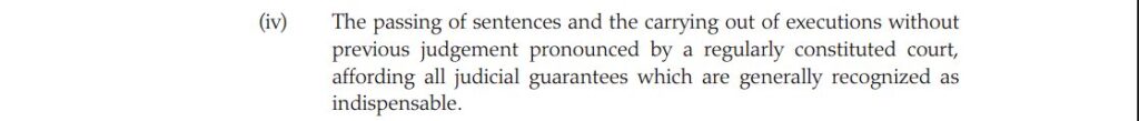 Rome Statute Article 8 (2)(c)(iv))