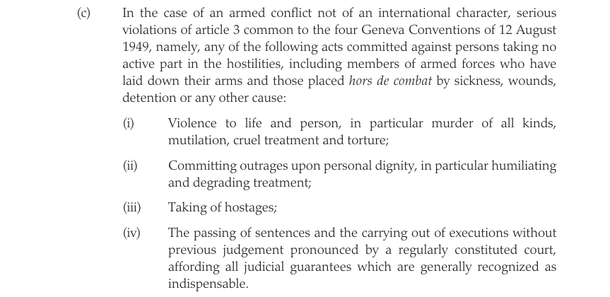 Rome Statute of the International Criminal Court, Article 8(2)(c)